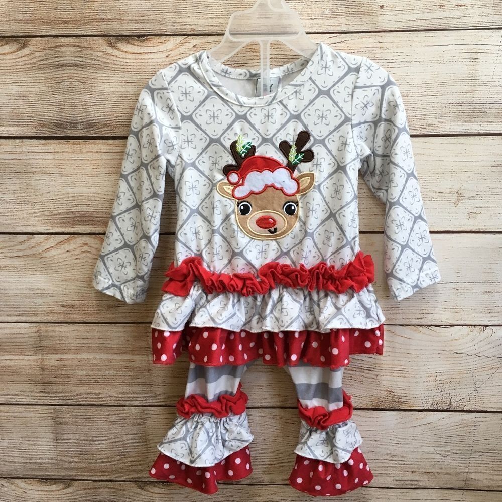 DASH OF GLITTER CHRISTMAS TOP AND PANTS‎